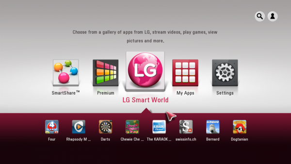 LG BP730  Home Screen Menu