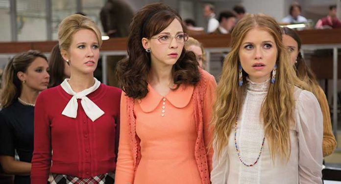 Anna Camp, Genevieve Angelson, and Erin Darke in Good Girls Revolt (2015)