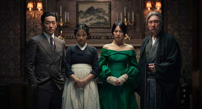 Kim Min-hee, Ha Jung-woo, Kim Tae-ri and Jo Jin-woong in The Handmaiden