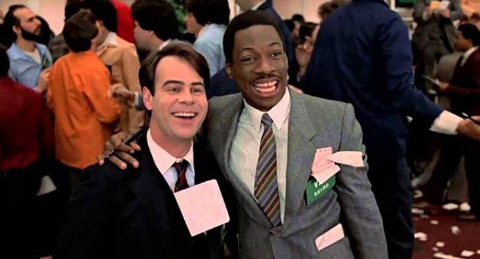 Dan Akyroyd and Eddie Murphy in Trading Places (1983)