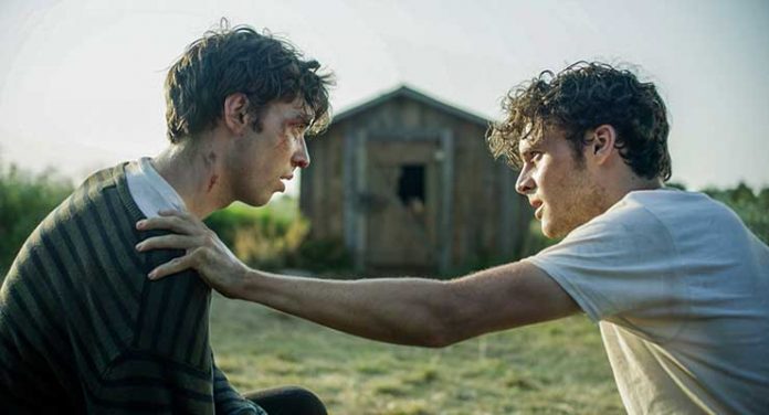 (L-R) Cody Kostro as Dommer and Jay Jay Warren as Stan in the horror, thriller “THE SHED,” an RLJE Films release. Photo courtesy of RLJE Films