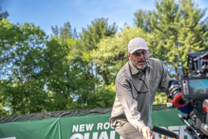 Director Luca Guadagnino on the set of CHALLENGERS, a Metro Goldwyn Mayer Pictures film. 
Credit: Niko Tavernise / Metro Goldwyn Mayer Pictures
© 2023 Metro-Goldwyn-Mayer Pictures Inc.  All Rights Reserved.