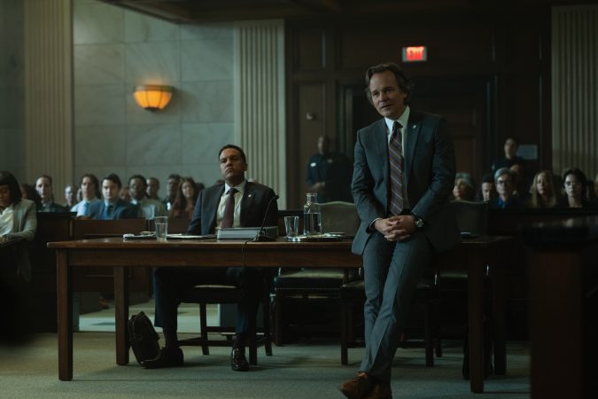 Peter Sarsgaard, O-T Fagbenle, and Gabby Beans in Presumed Innocent (2024)