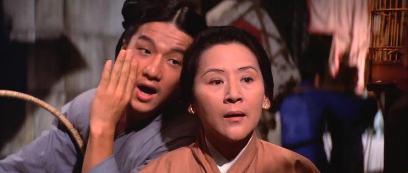 Jackie Chan and Wang Lai in The Golden Lotus (1974)