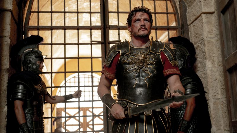 Pedro Pascal plays General Acacius in Gladiator II from Paramount Pictures.