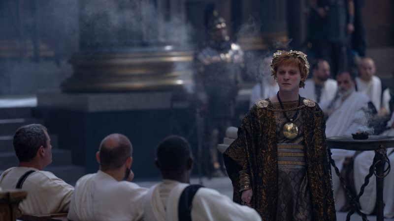 Fred Hechinger plays Emperor Caracalla in Gladiator II from Paramount Pictures.