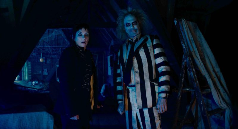 Michael Keaton and Winona Ryder in Beetlejuice Beetlejuice (2024)