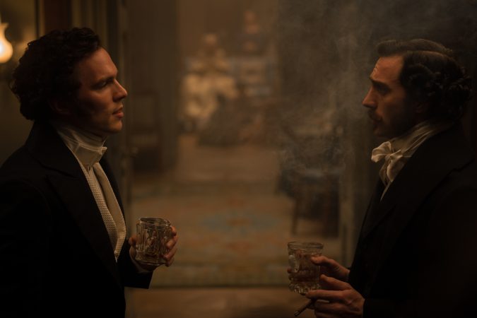 Nicholas Hoult stars as Thomas Hutter and Aaron Taylor-Johnson as Friedrich Harding in director Robert Eggers’ NOSFERATU, a Focus Features release.

Credit: Aidan Monaghan / © 2024 FOCUS FEATURES LLC