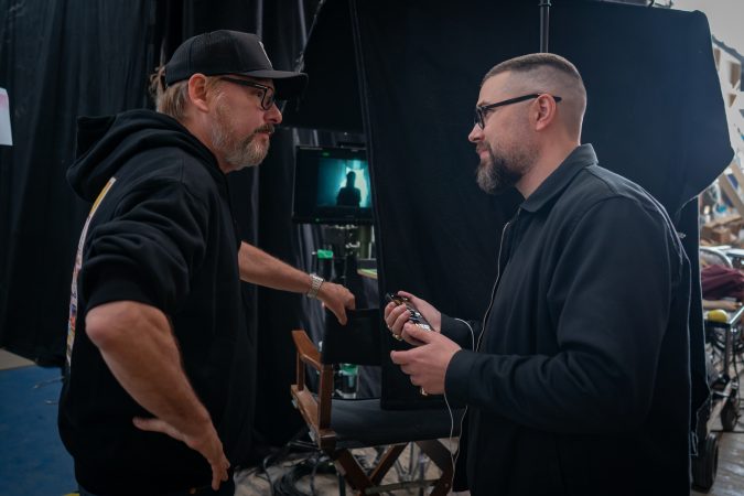 Producer Chris Columbus and director Robert Eggers on the set of their film NOSFERATU, a Focus Features release.

Credit: Aidan Monaghan / © 2024 FOCUS FEATURES LLC