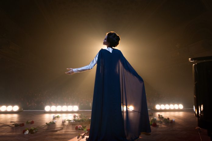 MARIA. Angelina Jolie as Maria Callas in Maria. Cr. Pablo Larraín/Netflix © 2024.