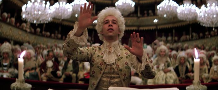 Tom Hulce as Wolfgang Amadeus Mozart in Amadeus (1984)