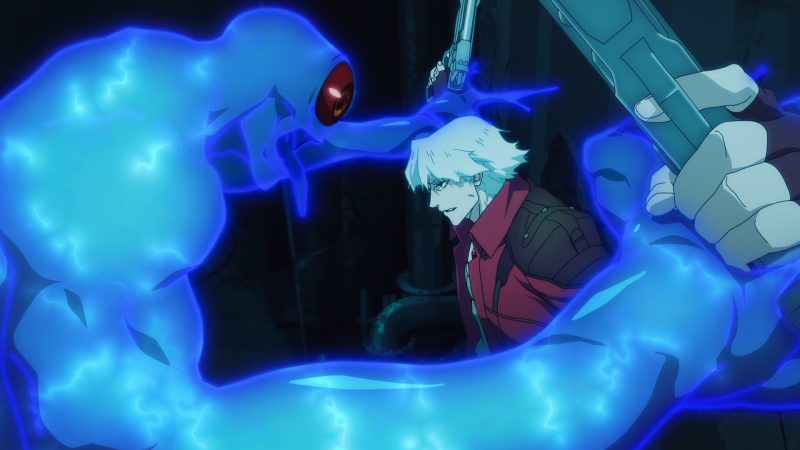 Devil May Cry S1 (L to R) Roger Jackson as Plasma and Johnny Yong Bosch as Dante in Devil May Cry S1. Cr. Courtesy of Netflix © 2025