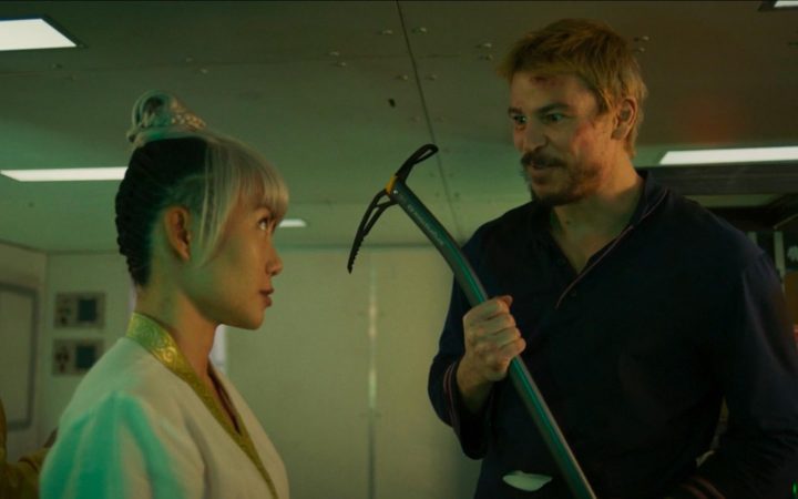 Josh Hartnett and JuJu Chan Szeto in Fight or Flight (2024)