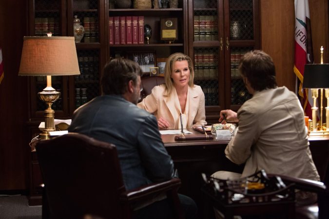 Russell Crowe, Ryan Gosling, and Kim Basinger in The Nice Guys (2016)