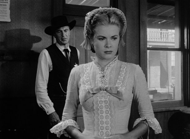 Gary Cooper and Grace Kelly in High Noon (1952)