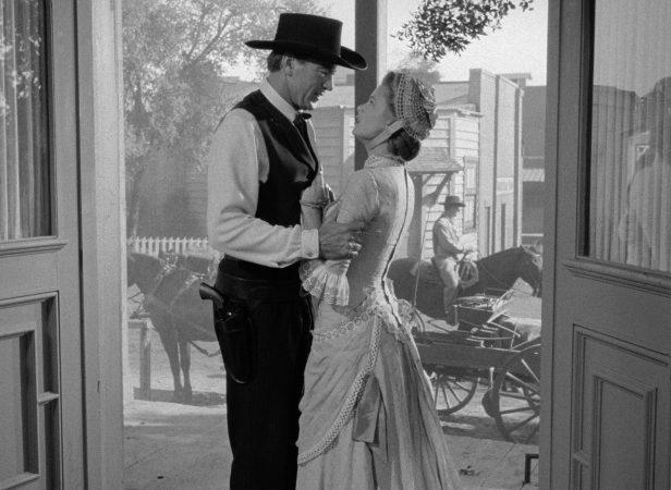 Gary Cooper and Grace Kelly in High Noon (1952)
