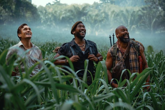 Mahershala Ali, Rupert Friend, and Bechir Sylvain in Jurassic World: Rebirth (2025)