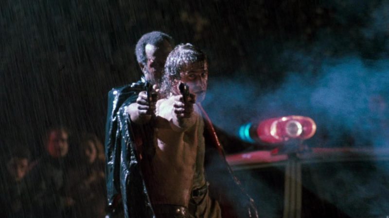 Mel Gibson and Danny Glover in Lethal Weapon (1987)