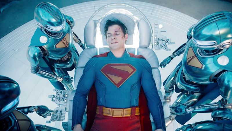 Alan Tudyk and David Corenswet in Superman (2025)