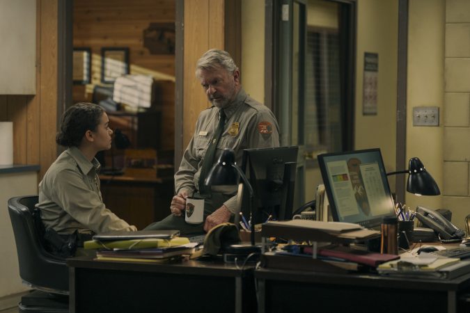 Untamed. (L to R) Lily Santiago as Naya Vasquez, Sam Neill as Paul Souter in episode 102 of Untamed. Cr. Ricardo Hubbs/Netflix © 2025