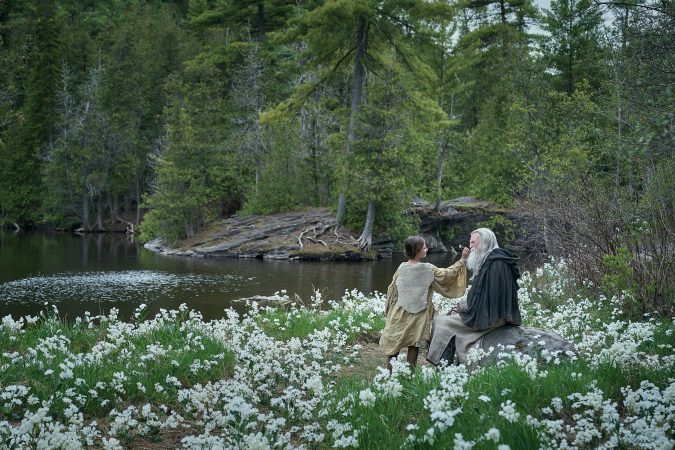 FRANKENSTEIN. (L to R) Sofia Galasso as Anna-Maria and David Bradley as Blind Man in Frankenstein. Cr. Ken Woroner/Netflix © 2025.