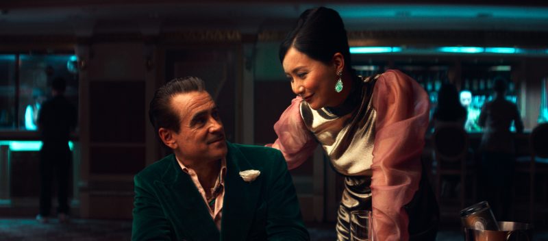 Colin Farrell and Fala Chen in Ballad of a Small Player (2025)