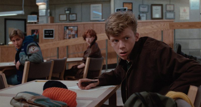 Emilio Estevez, Molly Ringwald, and Anthony Michael Hall in The Breakfast Club (1985)