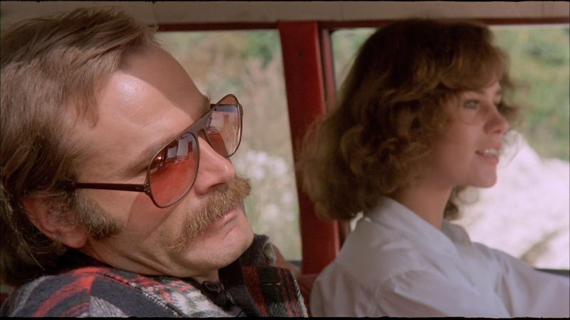 Corinne Cléry and Franco Nero in Hitch-Hike (1977)