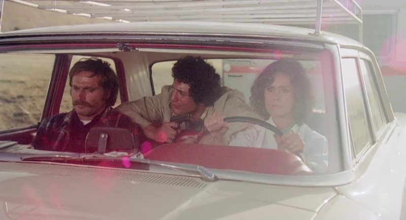 Corinne Cléry, David Hess, and Franco Nero in Hitch-Hike (1977)