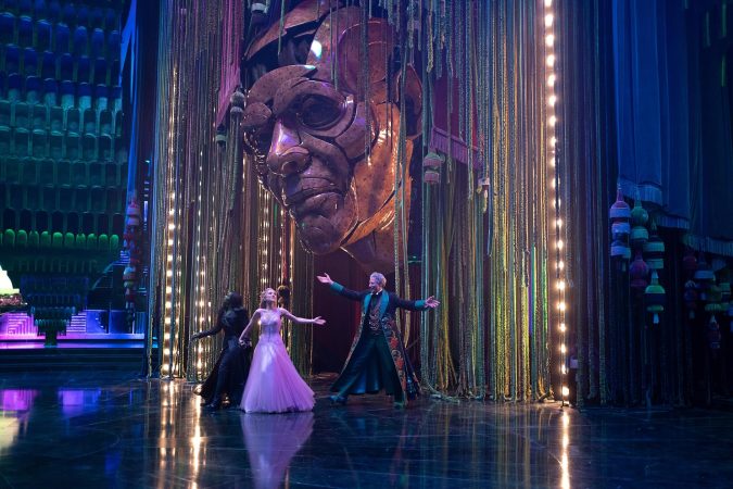 Jeff Goldblum, Ariana Grande, and Cynthia Erivo in Wicked: For Good (2025)